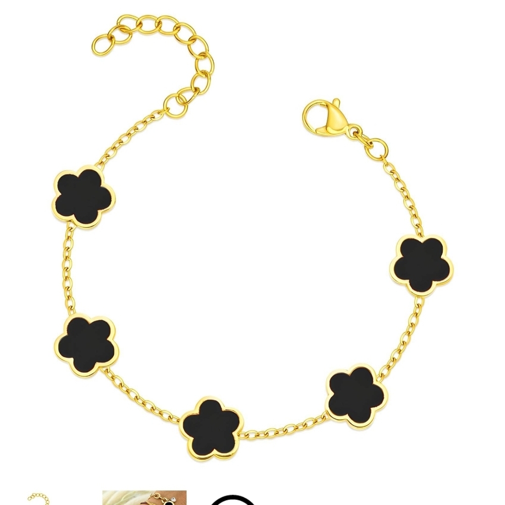 18K gold plated Stainless steel "Flower Meadow" bracelet
